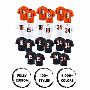 Ventes en gros de maillots de football américain pour hommes de 3e génération, 100% polyester, couture Adams, broderie dense - Product Image 3