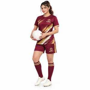 Maillot de football personnalisé sublimé unisexe adulte 100% polyester maille respirante séchage rapide écologique col rond manches courtes - Product Image 2