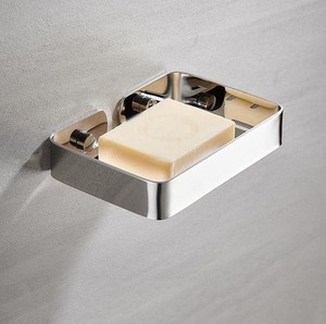 Porte-savon moderne en acier inoxydable, support de salle de bain sculptural en métal pour intérieurs domestiques - Product Image 5