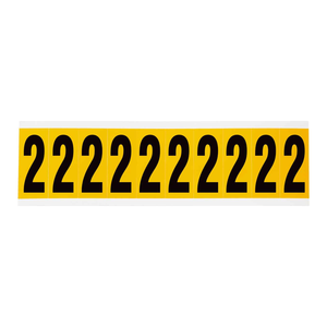 Brady 2 in Black-on-<b>Yellow</b> Self-Adhesive Letters and Numbers for Industrial Outdoor Labeling - Product Image 1