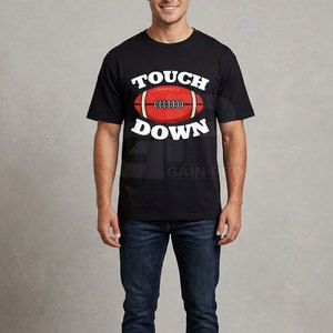 Classic Distressed Football <b>T</b> <b>Shirt</b> With Graphic Print Soft Cotton For Casual Streetwear And Everyday Sports Inspired Style - Product Image 2