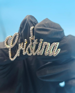 Colgante de Lujo Personalizado con Nombre, Estilo Hip Hop, con Moissanita y Plata 925 Bicolor, para Rapper, Regalo de Moda Bling - Product Image 5