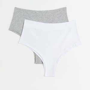 Tanga de Cintura Súper Alta para Mujer, Sin Costuras, Transpirable, de Nailon y Elastano, Diseño Sólido, Tejido para Uso Diario - Product Image 1
