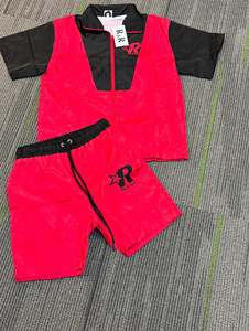 High Quality Custom <b>Men's</b> Nylon Windbreaker Zip Up <b>Jacket</b> and Shorts Set <b>Summer</b> Water Resistant Tracksuit - Product Image 5