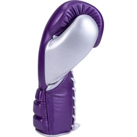 Gants de boxe Phenom en dentelle métallisée violet/argent, nouveau design, logo personnalisé, gants de boxe spéciaux pour l'entraînement