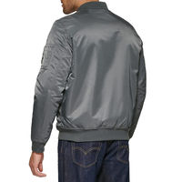 Veste bomber pour homme personnalisable, couleur unie, 100% nylon, veste bomber zippée unie pour homme
