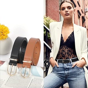 เข็มขัดหนังแฟชั่นสำหรับผู้หญิงอุปกรณ์เสริมสำหรับผู้หญิงขายดีเข็มขัดหัวเข็มขัดแบบหมุดกว้างสำหรับกางเกงยีนส์วัสดุอัลลอยอเนกประสงค์สำหรับผู้หญิงตะวันตก - Product Image 6