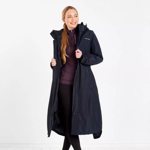 Custom Thick Fleece <b>Lined</b> Hooded Windbreaker Equestrian Horse Riding Winter Long Waterproof Warm <b>Coat</b> - Product Image 1