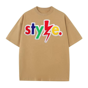 T-shirt blanc brodé pour femme, col rond, manches courtes, logo personnalisé, streetwear, haut décontracté - Product Image 4