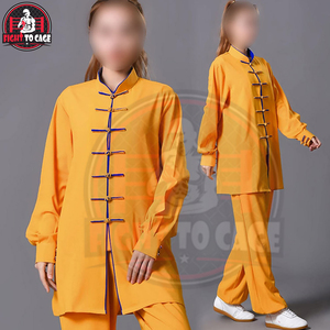 DISEÑO ÚNICO en Color Sólido, la Mejor Calidad, Producto de Última Moda, Hecho a Mano, Ropa de Entrenamiento de Artes Marciales, Uniforme de Kung Fu para Mujer - Product Image 2