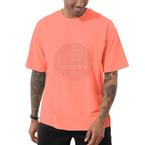 T-shirts surdimensionnés pour hommes en coton premium, col rond, coupe décontractée, streetwear décontracté, respirant, séchage rapide, manches courtes - Product Image 1