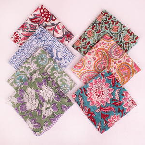 Multi-Functional Square Scarf Cotton Women's <b>Head</b> Neck <b>Wraps</b> Beautiful Block Printed Boho Bandana Natural Dye Handmade Kerchief - Product Image 2