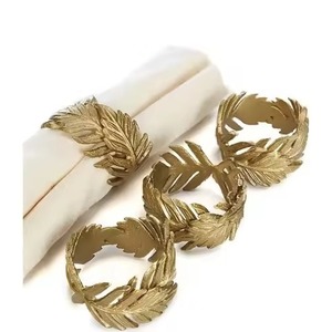 Luxury <b>Table</b> Styling Metal Napkin Ring for Banquet Decor Wedding and Party Arrangement - Product Image 2