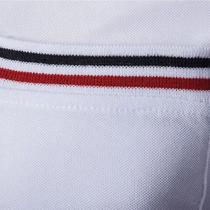 เสื้อโปโลแขนสั้นผู้ชายผ้าขนแกะเมอริโนสีพื้นทรงปกติ น้ำหนักเบา ระบายอากาศได้ดี แฟชั่นทันสมัย - Product Image 5