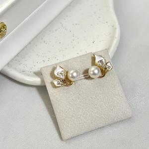 Boucles d'oreilles vintage pour femmes avec zircon et perles d'eau douce naturelles, aiguilles en argent tendance, style original et doux - Product Image 5