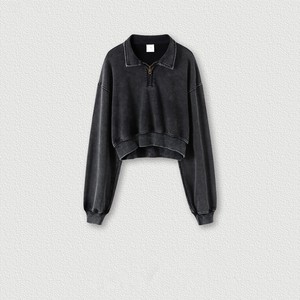 Low MOQ <b>Crop</b> Hoodies French Terry Fabric for Startup Apparel Brands Custom Logo Service - Product Image 5