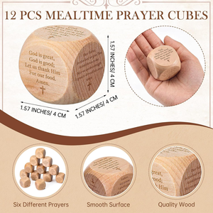 Cubo de Oración Cristiano de Madera con Oración de Serenidad, Decoración Religiosa, Regalo Cristiano para el Hogar, la Iglesia, la Oficina y la Meditación - Product Image 4