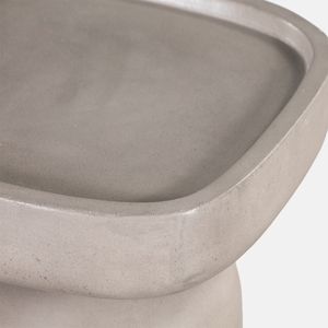 Modern <b>Round</b> <b>Concrete</b> Side <b>Table</b> Cement End <b>Table</b> Minimalist Hourglass Stool Garden Furniture Outdoor Indoor <b>Coffee</b> <b>Table</b> - Product Image 4