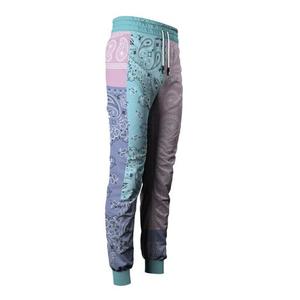 Men's Blue Bandana Print Sweatpants Elastic Waist Drawstring Casual Joggers Polyester Breathable Jogger Pants <b>Trousers</b> - Product Image 6