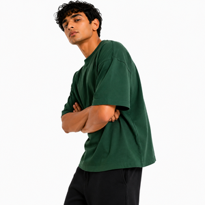 เสื้อยืดโอเวอร์ไซส์ผู้ชาย ผ้าคอตตอนริงสปัน ป้ายติดแบบไร้ขอบ เย็บชายเสื้อสองชั้น ผ้ารักษ์โลก 220 กรัม สำหรับงานสกรีนแบรนด์ตามสั่ง ใช้ได้ทุกวัน - Product Image 2