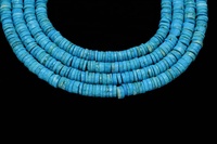 Perles Heishi facettées en turquoise 100% naturelle, 6-7 mm, 16 pouces, taille du trou 0,40 mm, Indian Gem Store, pour bracelet et collier