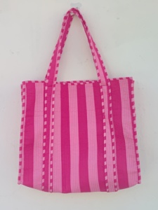 กระเป๋าสะพายไหล่ผู้หญิง แฟชั่นผ้าฝ้ายลายกุหลาบ สำหรับกระเป๋าถือแบบเย็บติดกัน ซิปสำหรับฤดูใบไม้ผลิ กระเป๋าเดินทางชายหาดฤดูร้อน กระเป๋าเก็บของขนาดใหญ่ - Product Image 2