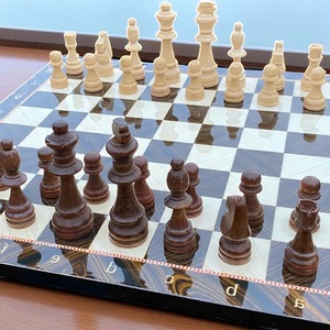 ILAHI's Eco-Friendly Rustic Polished Rectangle <b>Chess</b> <b>Board</b> Game 100% Handmade Pure Wood Animal/Love Style Customized Size <b>Chess</b> - Product Image 4