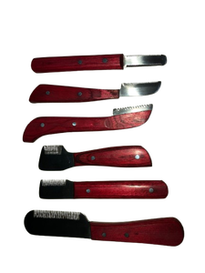 High Professional Piece Pet Grooming Stripping Knife <b>Set</b> Stainless Steel Blades with <b>Pink</b> Handles for Wire Coat Hand Stripping - Product Image 1