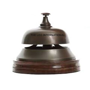 Cloche de table artisanale en laiton massif, gravure décorative, logo personnalisé pour hôtels de luxe, hôtellerie, fournisseurs en gros - Product Image 2