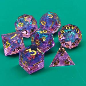 Lot de dés en résine directement de l'usine, dés polyédriques en résine haute qualité pour jeux de table professionnels DND RPG, fournitures de jeu en gros - Product Image 2