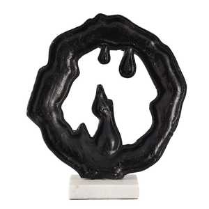 Abstract Aluminum Eco-Friendly Durable Home <b>Decor</b> Sculpture Circular Artistic Handmade for Living Room Tabletop Modern Design - Product Image 2