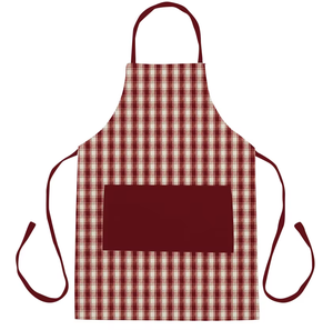 High Quality Yarn Dyed 100% Cotton Stripe Checked <b>Kitchen</b> <b>Apron</b> Custom Color Washable Anti- Sustainable Durable Bulk - Product Image 4