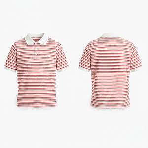 Camisetas Polo de Manga Corta a Rayas de Algodón, Personalizadas con Logotipo, al por Mayor - Product Image 6