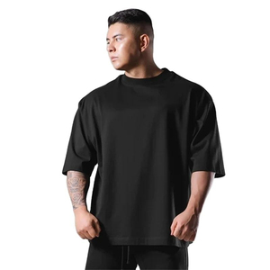 T-shirt unisexe coupe classique style hip-hop, col rond, imprimé numérique, motif uni, mélange polyester/coton, séchage rapide, respirant - Product Image 1