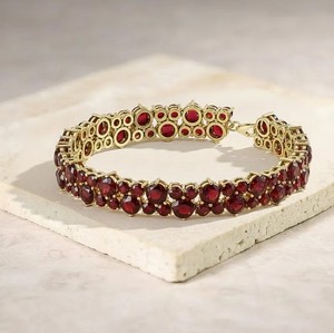 Lab Grown Ruby Tennis <b>Bracelet</b> in 925 Sterling Silver Women's July Birthstone Party Jewelry - Product Image 2