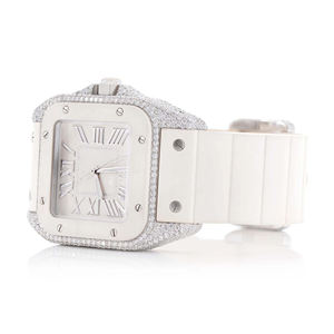 Reloj Iced Out de Moissanita con Diamantes VVS, Acabado Espejo, Acero Inoxidable, Cuarzo, para Hombre, Correa de 20mm, Lujo, Moda, Esfera de Cristal - Product Image 2