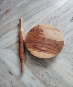 Wooden <b>Rolling</b> <b>Pin</b> and <b>Rolling</b> Board chakla belan ramadan special - Product Image 2