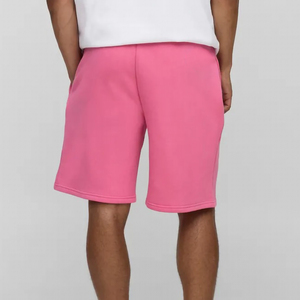 Solid Color Side Pockets Boxy Fit Comfortable Breathable <b>Elastic</b> Sweat Shorts Heavyweight Cotton Men's High Street Shorts - Product Image 3