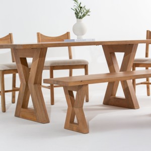 Mesa de Comedor de Madera Vandana Zentrix Aston con Diseño Contemporáneo Hecho a Mano - Product Image 6