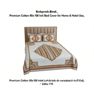 Cubrecama de Algodón de Primera Calidad, 120 Hilos, 90x108 Pulgadas, Tradicional, Suave, Duradero, Lavable, Calidad de Exportación, para Uso Doméstico y Hotelero - Product Image 3