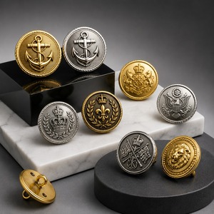 Feenix Gold Plating Brass Shank <b>Buttons</b> Sequins Decoration Polished Technique Lead Free Circular Pattern - Product Image 6
