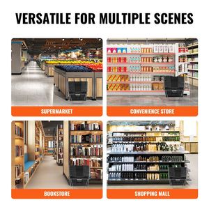 Set di 12 Cesti per la Spesa in Plastica Resistente da 21L con Manico in Metallo e Supporto, 16.73 X 12.01 X 8.58 Pollici, Cesto Portatile per la Spesa - Product Image 6