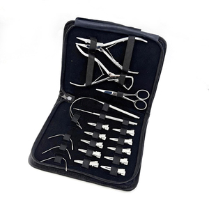 Kit d'outils pour extensions de cheveux KINGIST CORPORATION, étui noir mat de luxe, acier inoxydable de qualité chirurgicale, noir nude, ensemble tout-en-un - Product Image 2