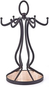 Decorative Metal <b>Mug</b> <b>Tree</b> Holder Stand With Multiple Hooks Freestanding Coffee Cup Hanging Storage Rack Kitchen Countertop Use - Product Image 3