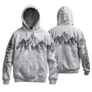 Sudadera con Capucha de Lujo para Hombre con Estampado Puff y Diseño Inspirado en las Montañas - Product Image 1