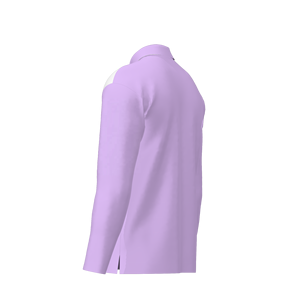 Polo de Manga Larga para Hombre, Diseño Color Block, Corte Regular, Estilo Casual, Tejido, Patrón Sólido, Morado, Blanco, Negro - Product Image 4
