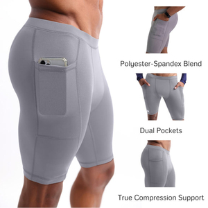 <b>Men</b> Quick Dry Sports <b>Compression</b> <b>Shorts</b> Cycling Running Yoga Gymwear Spandex/Polyester Anti-Bacterial Custom - Product Image 2