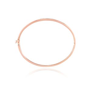 Elegante y lujosa pulsera de diamantes chapada en oro rosa con esmalte negro, minimalista, para uso diario de mujeres. - Product Image 3
