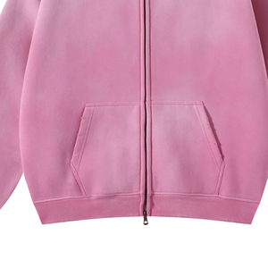 Sudadera con Capucha Casual Personalizada, Lavado Ácido, Oversize, Felpa de Algodón Grueso, Estilo Vintage Desgastado, OEM, para Hombre y Mujer - Product Image 4