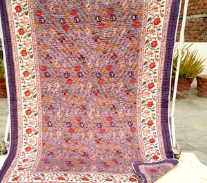 Handmade Cotton <b>Quilt</b> Floral Anokhi Print Bedspread Blanket with Non-slip Back 200TC Thread Count for Bedroom Home Decor - Product Image 2